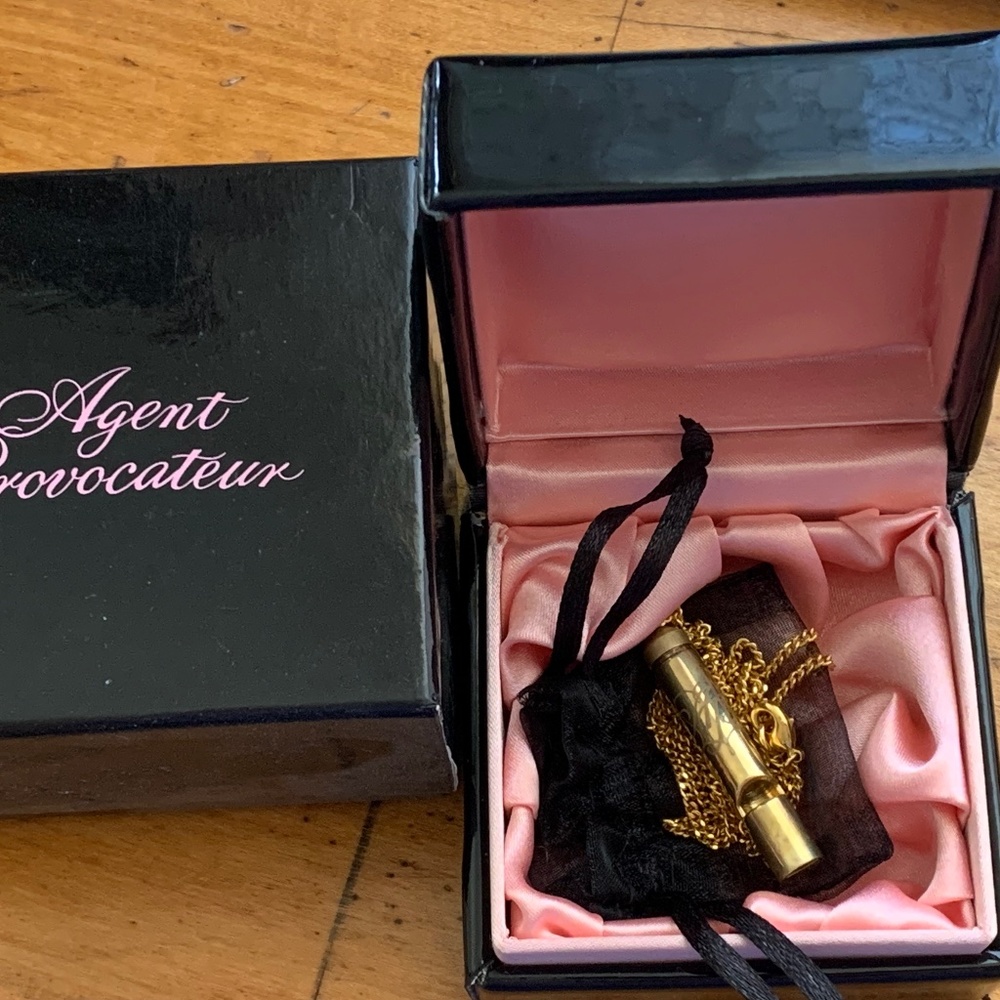 Agent provocateur gold whistle necklace
